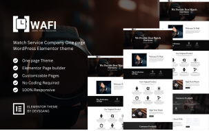 Wafi - A Minimal & Clean Watch Service Company Wordpress Theme
