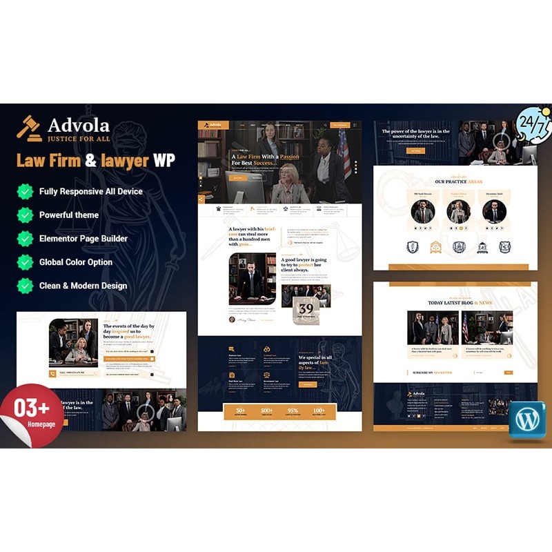 Advola - Law Firm and lawyer WordPress Theme