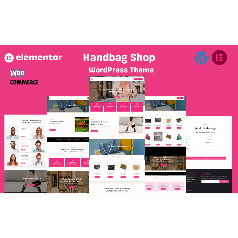 Handbag Shop WooCommerce Elementor WordPress Theme