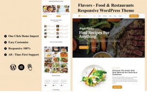 Flavors - Food & Restaurants Responsive WordPress Theme