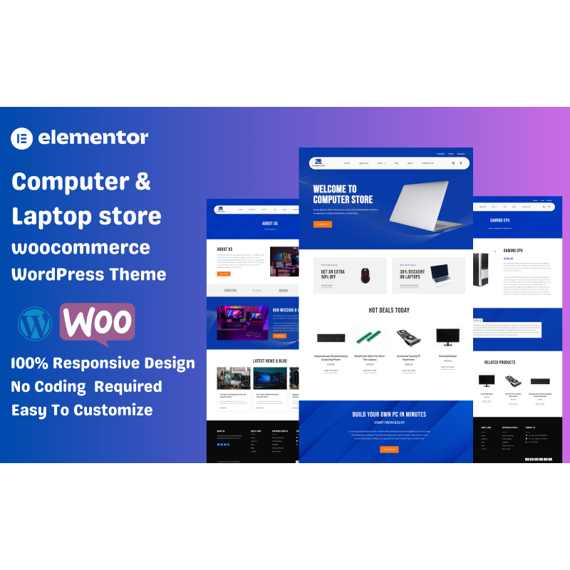 WordPress Computer and Laptop Store WooCommerce WordPress Theme