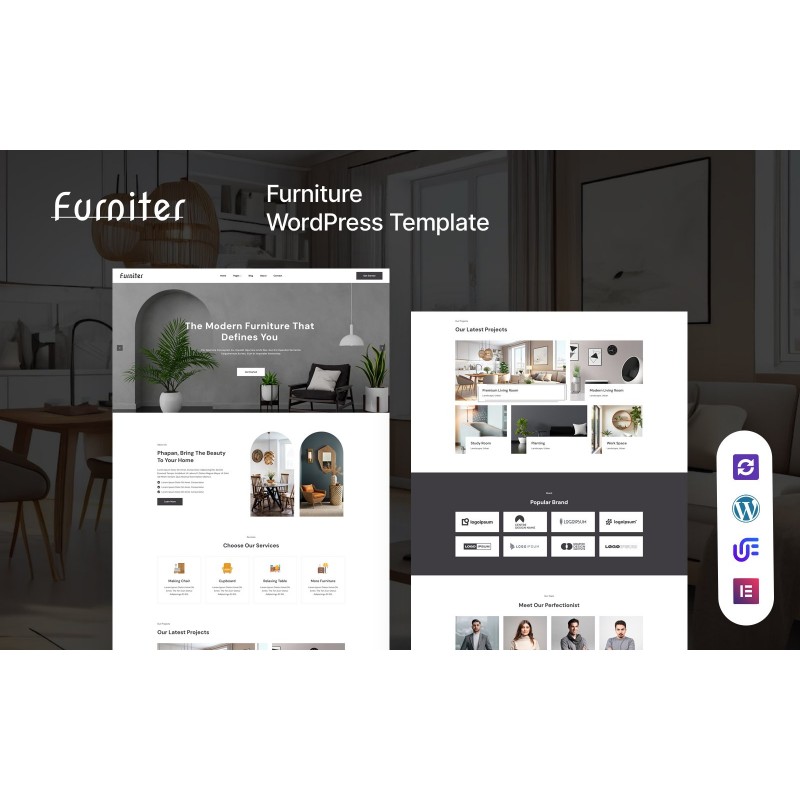 Furniter - Furniture Manufacturing And Interior Decor WordPress Elementor Theme