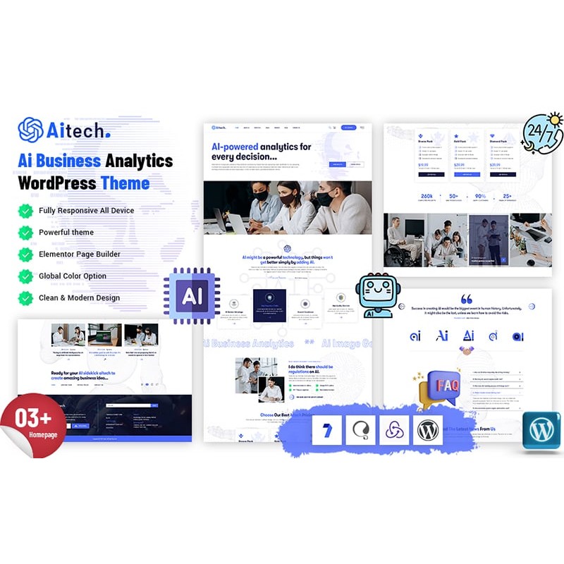 Aitach - Ai Business Analytics WordPress Theme