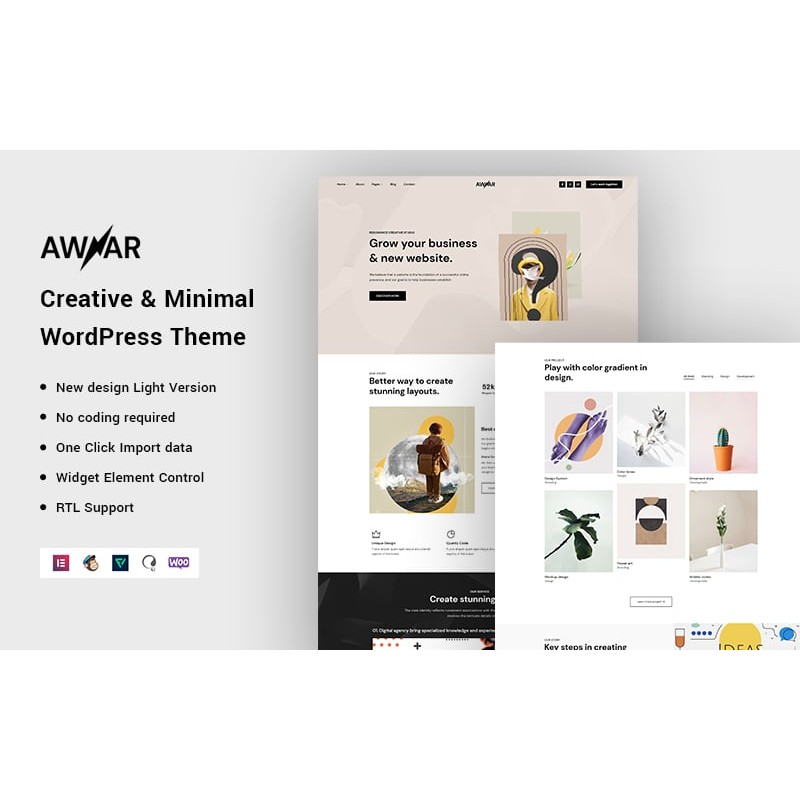 Awar - Creative & Minimal WordPress Theme