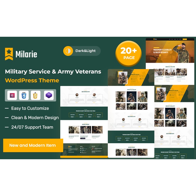 Milarie &ndash; Military Service & Army Veterans WordPress Theme