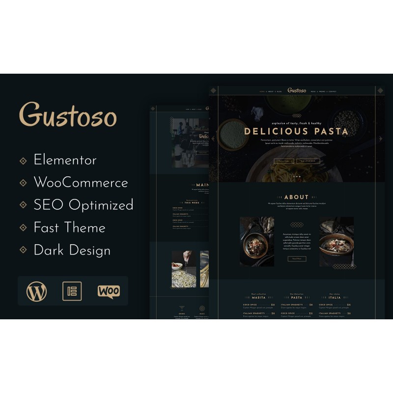 Gustoso Restauant WordPress Theme