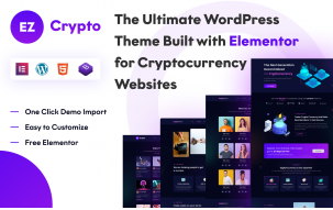 EZ Crypto news Cryptocurrency ICO & Bitcoin ,NFT Wordpress Eliminator Theme