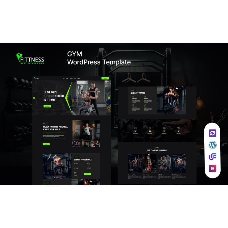 Fittness - Gym And Fitness WordPress Elementor Elementor Theme
