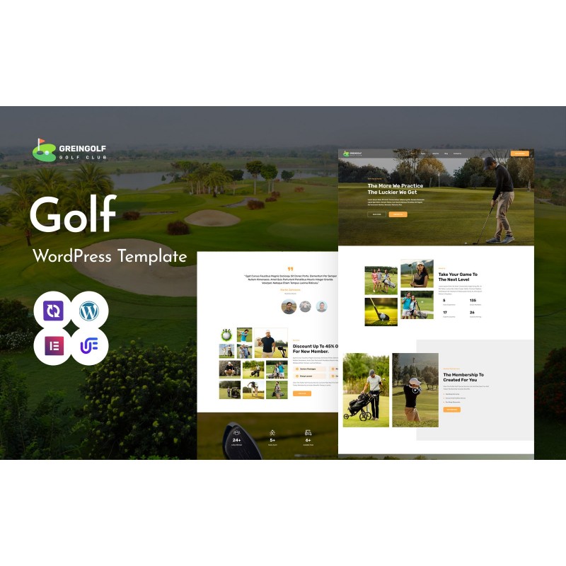 Greingolf - Golf Club And Course Sports WordPress Elementor Theme