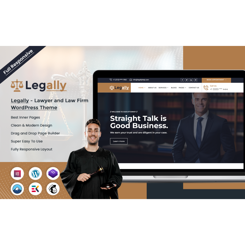 Legally - Lawyer and Law Firm Wordpress Theme