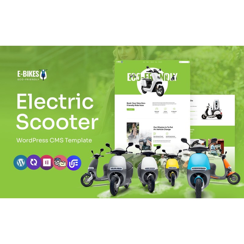E-Bike - Electric Vehicle And Charging Station Multipurpose WordPress Elementor Theme