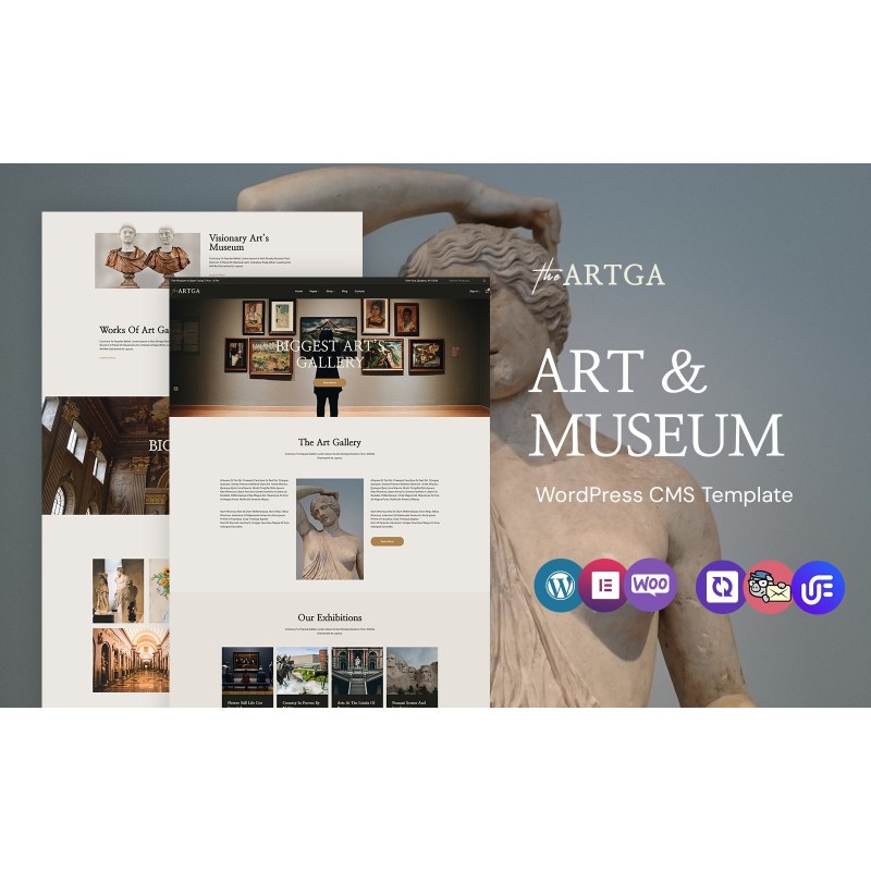 Theartga - Art Gallery And Museum WordPress Elementor Theme
