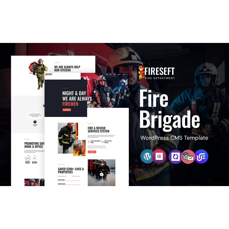 Fireseft - Fire Brigade WordPress Elementor Theme