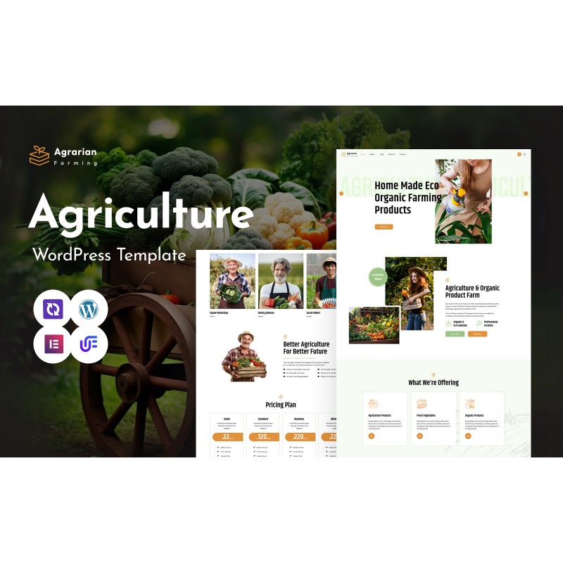 Agrarian - Agriculture And Organic Farm WordPress Elementor Theme