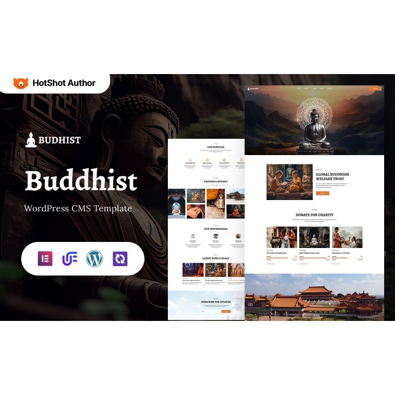 Budhist - Religion and Buddhist Multipurpose WordPress Elementor Theme
