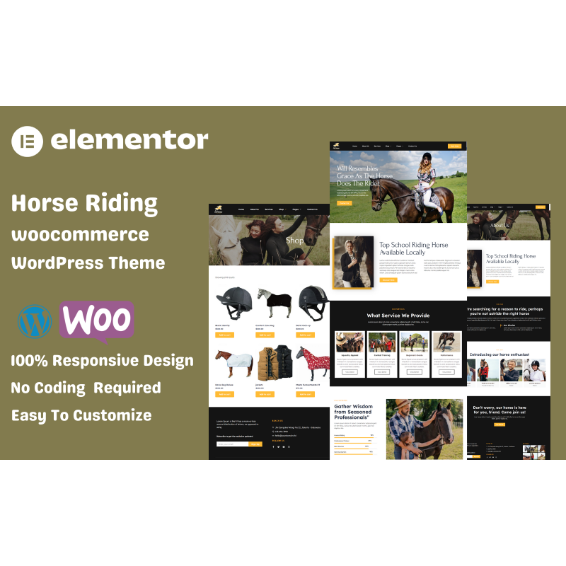 Horse Riding Elementor WooCommerce WordPress Theme