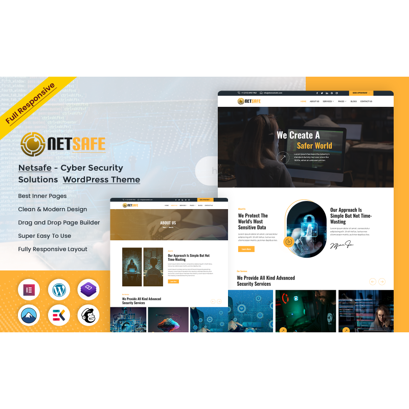 Netsafe - Cyber Security Solutions WordPress Theme