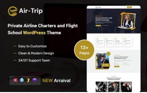 Airtrip - Private Airline Charters and Flight School WordPress Theme