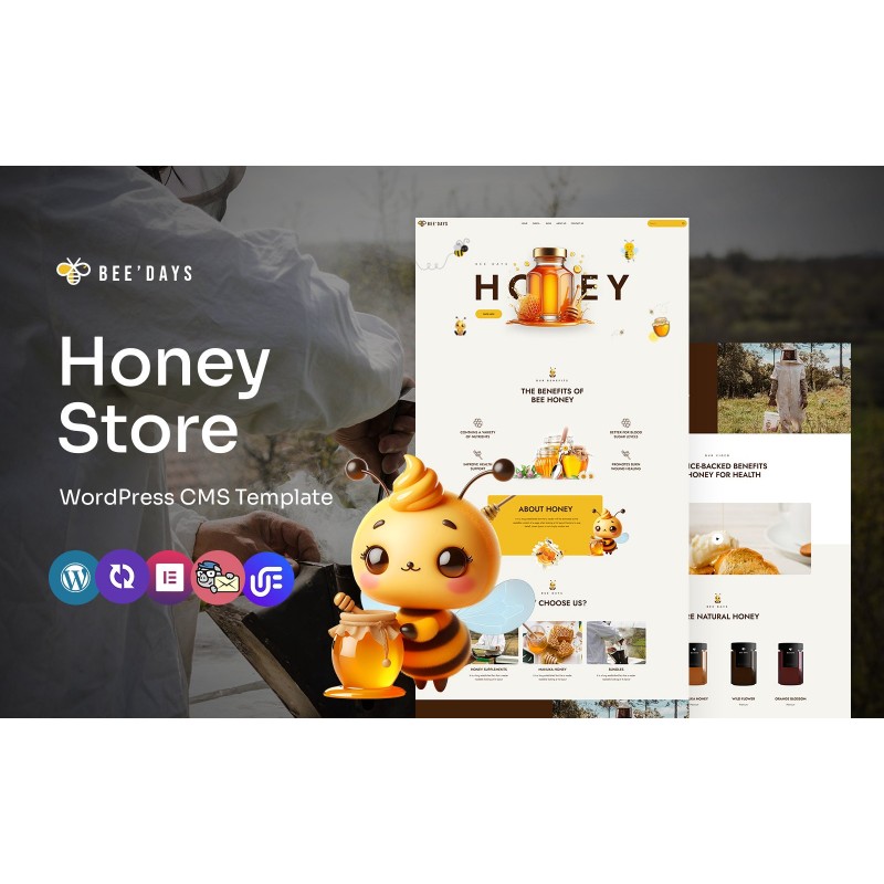 Beedays - Honey Farm And Shop Multipurpose WordPress Elementor Theme