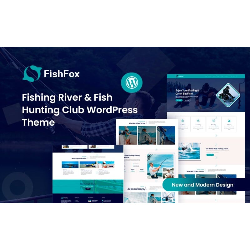 Fishfox &ndash; Fishing River & Fish Hunting Club WordPress Theme