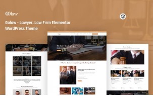 Golaw - Lawyer, Law Firm Elementor WordPress Theme