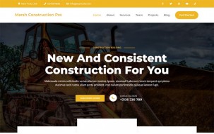 Marsh Construction Pro - Elementor based Construction WordPress Theme
