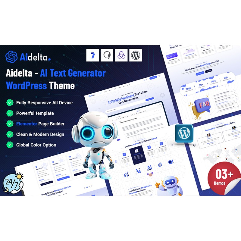 Aidelta - AI Text Generator WordPress Theme
