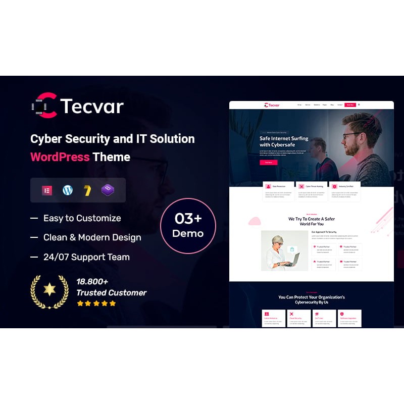 Tecvar &ndash; Cyber Security and IT Solution WordPress Theme