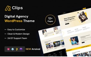 Clips &ndash; Digital Agency Elementor WordPress Theme