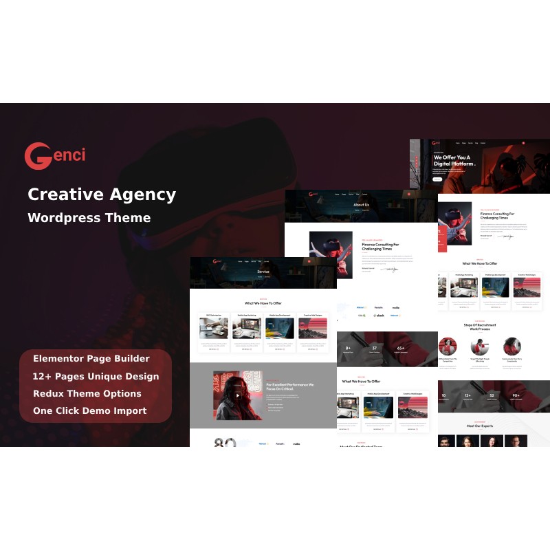 Genci - Creative Agency Wordpress Theme