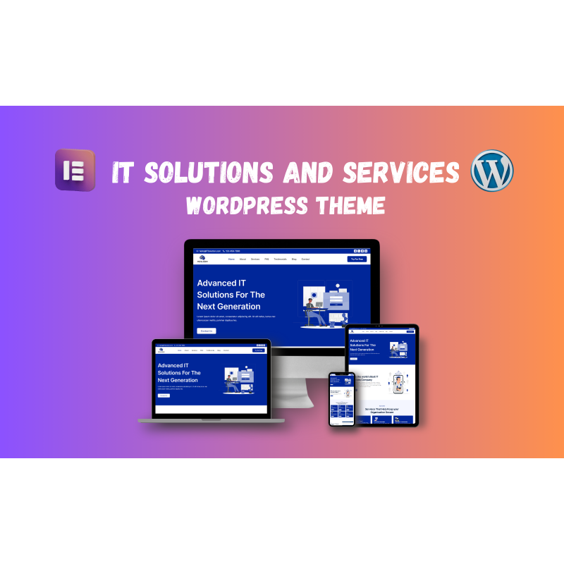 One Page IT Solutions and Services WordPress theme