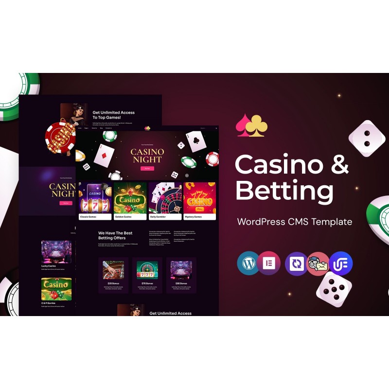 Black - Online Casino And Betting WordPress Elementor Theme