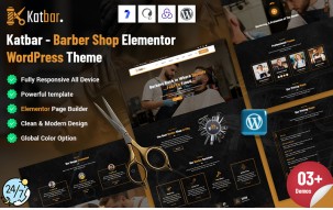Katbar - Barber Elementor WordPress Theme