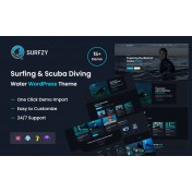Surfzy &ndash; Surfing and Scuba Diving Water WordPress Theme