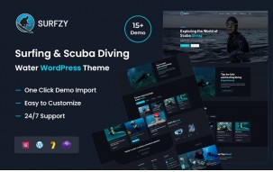Surfzy &ndash; Surfing and Scuba Diving Water WordPress Theme