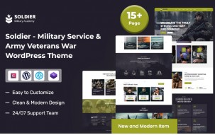 Soldier &ndash; Military Service & Army Veterans War WordPress Theme
