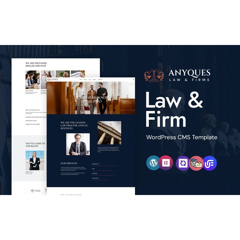 Anyques - Law Firm And Lawyer WordPress Elementor Theme