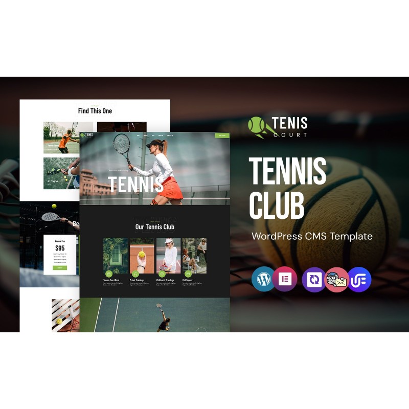 Tenis - Badminton Club And Couch WordPress Elementor Theme