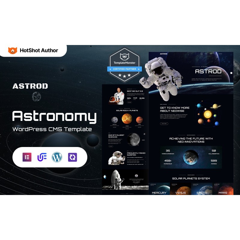 Astrod - Astronomy Wordpress Elementor Theme