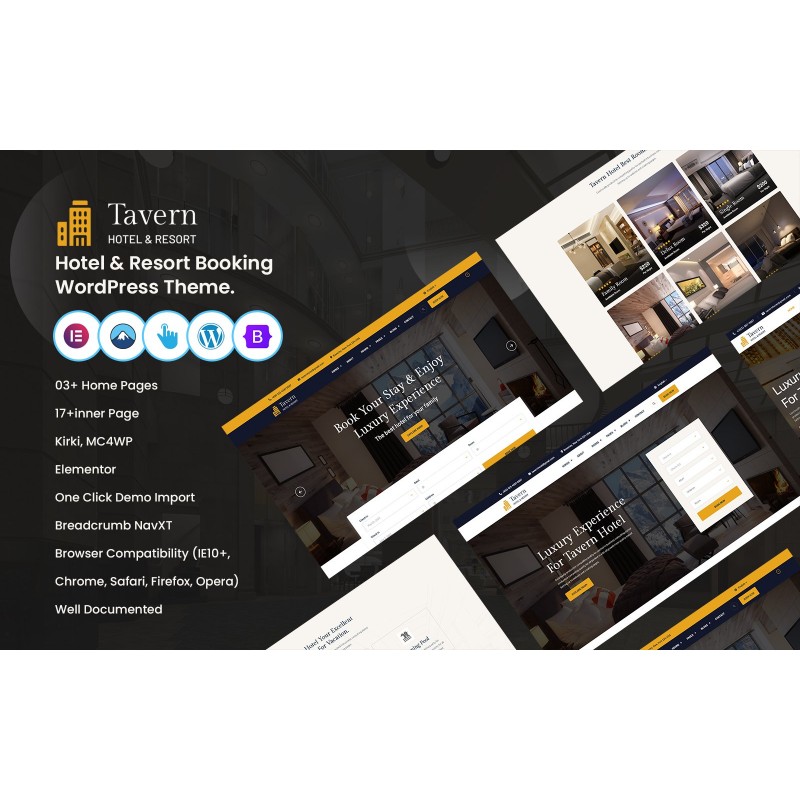 Tavern - Hotel & Resort Booking Multi-Purpose WordPress Theme