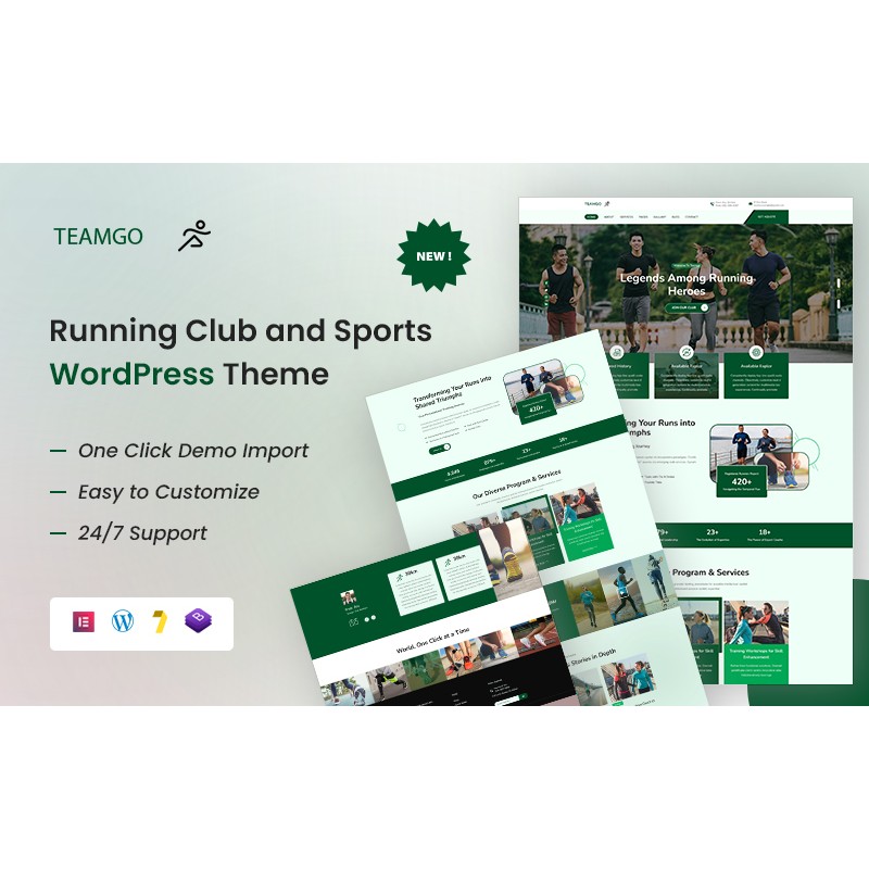 Teamgo &ndash; Running Club & Fitness WordPress Theme