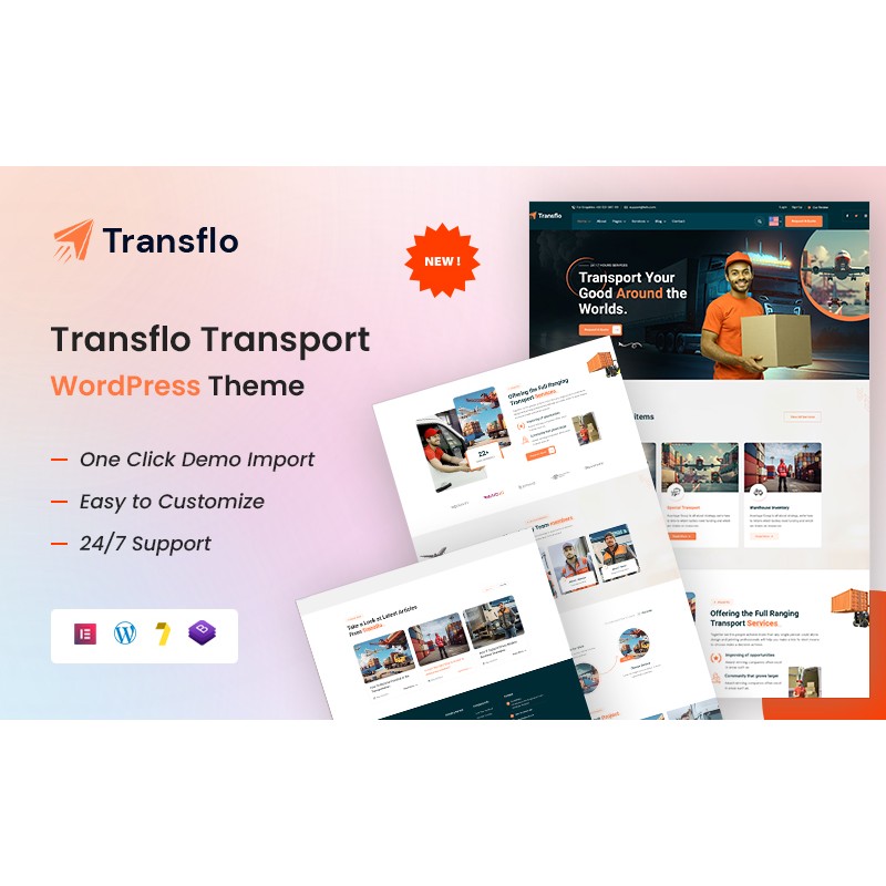 Transflo &ndash; Transportation, Logistics & Moving Company WordPress Theme