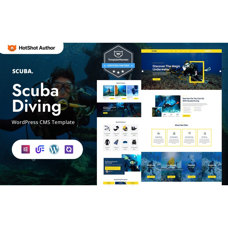Scubajoy - Scuba Diving And Equipment WordPress Elementor Theme