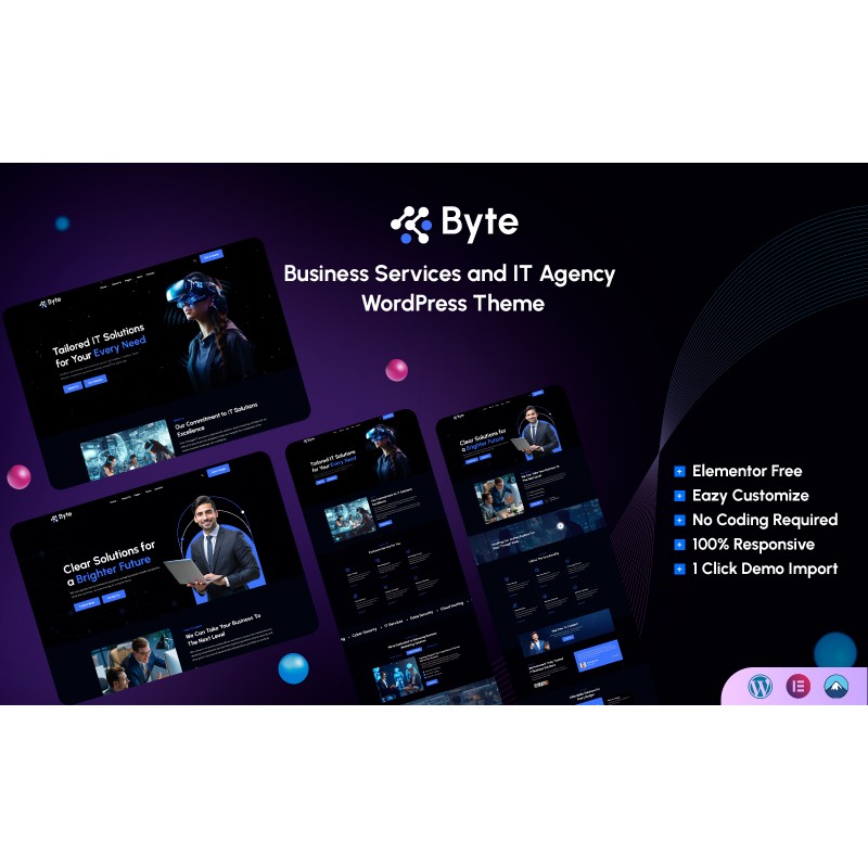 Byte - Business Services and IT Agency WordPress Theme