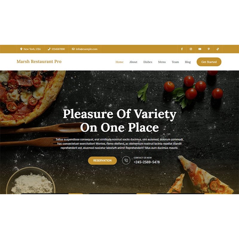 Marsh Restaurant Pro - Elementor based Restaurant WordPress Theme