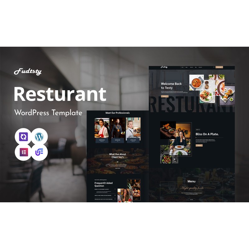 Fudtsty - Tasty Dining Restaurant And WordPress Elementor Theme