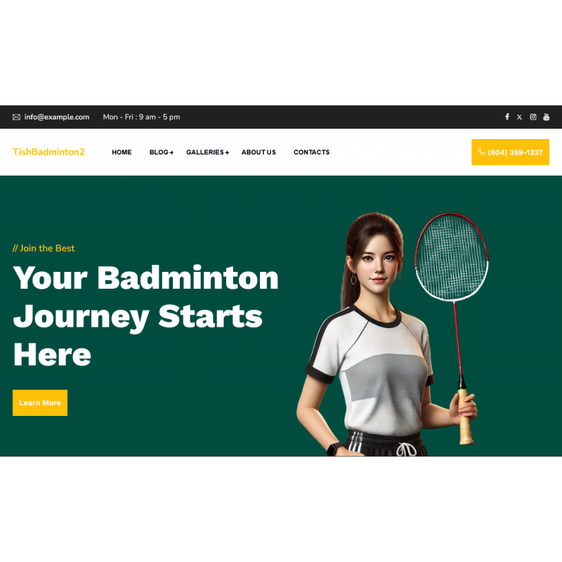 TishBadminton2 - Badminton WordPress Theme