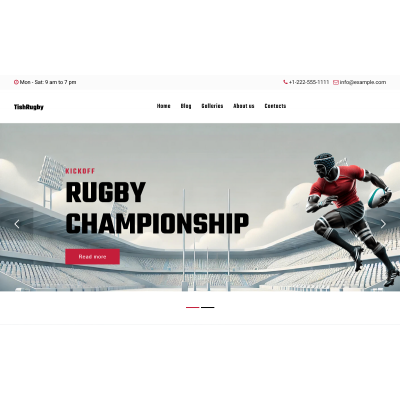 TishRugby - Rugby WordPress Theme