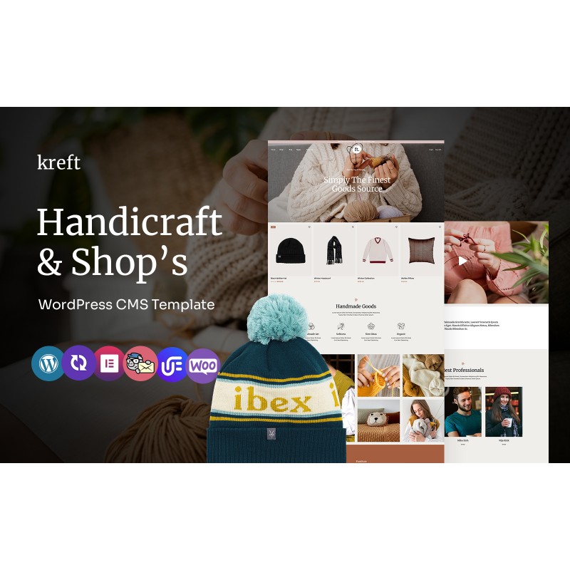 Kreft - handicraft And Woolen Shop Multipurpose WordPress Elementor Theme