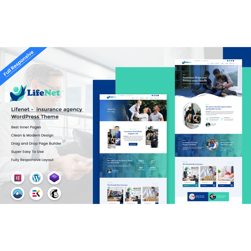 Lifenet - insurance agency Wordpress Theme